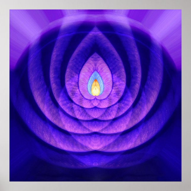 Mind Beacon in Purple and Blue Poster (Front)