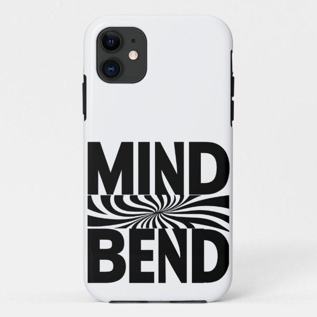 Mind Bend Optical Illusion Bold Black and White Case-Mate iPhone Case (Back)