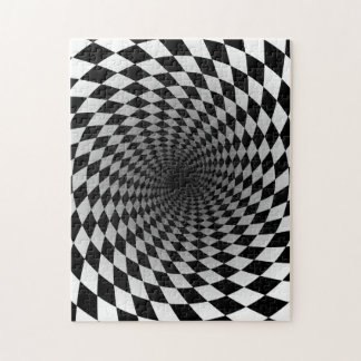 Mind Bending Black and White Optical Illusion Jigsaw Puzzle