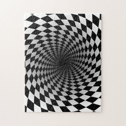 Mind Bending Black and White Optical Illusion Jigsaw Puzzle