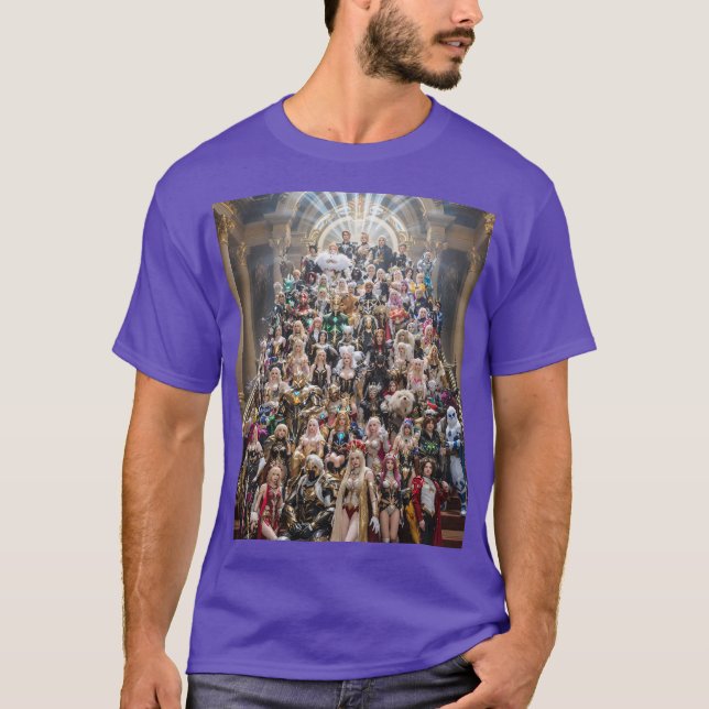 Mind-Blowing Comic Con Cosplay Group Photo T-Shirt (Front)
