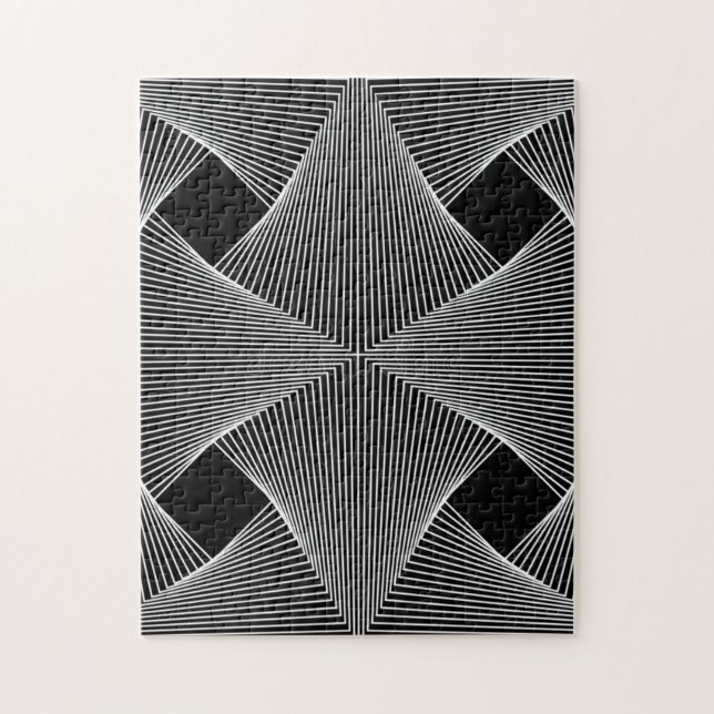 Mind-blowing vector optical illusion graphic jigsaw puzzle (Vertical)