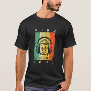 Mind Body Soul Yoga Buddha Meditation Vintage T-Shirt