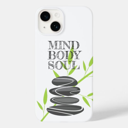 Mind body soul Zen pebble stones stack cool Case_Mate iPhone 14 Case