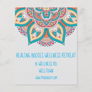 Mind Body Spirit New age mandala Health Retreat Flyer
