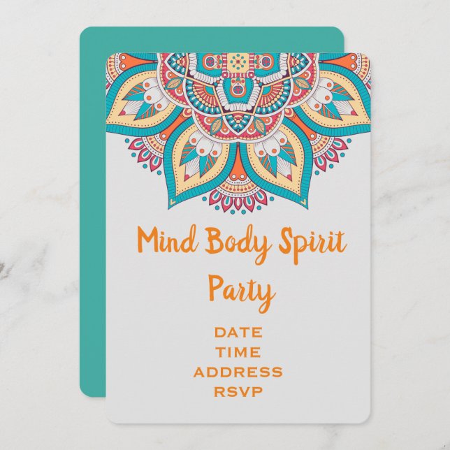 Mind Body Spirit New Age party Invitation (Front/Back)