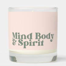 "Mind, Body & Spirit" Peach & Green Candle
