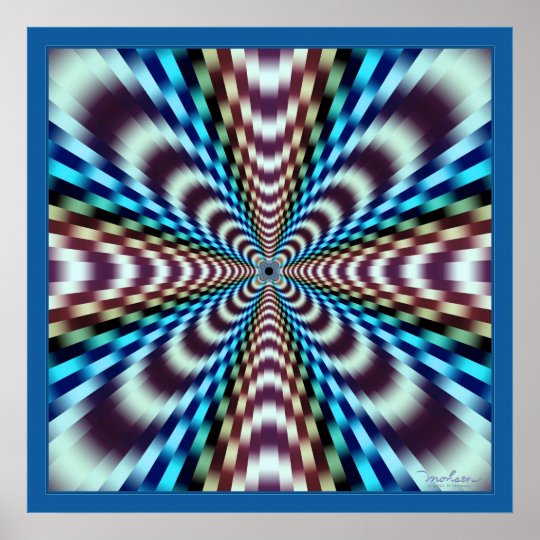 Mind Boggling Vibrations Optical Illusion Poster 9228