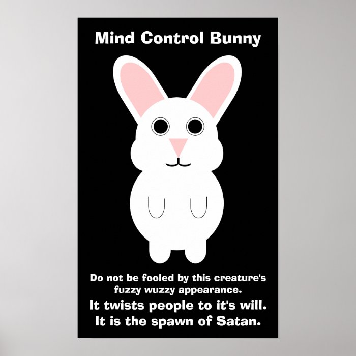 Mind Control Bunny Poster