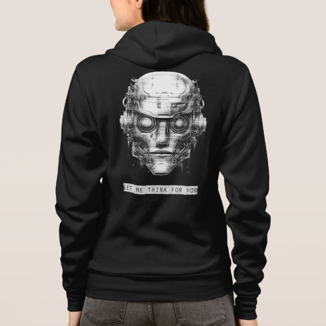 Mind Control Cyberpunk Robot Front & Back Hoodie (Back)