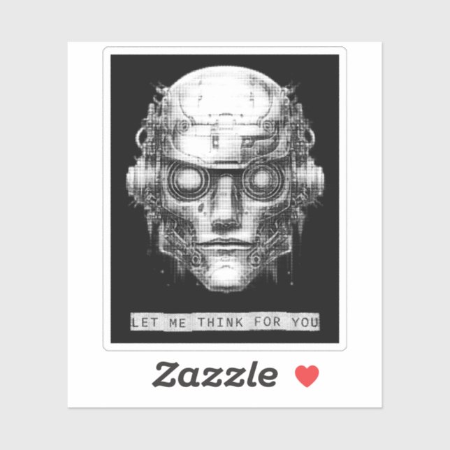 Mind Control Cyberpunk Robot Sticker (Sheet)