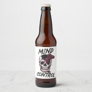 Mind control gaming design beer bottle label