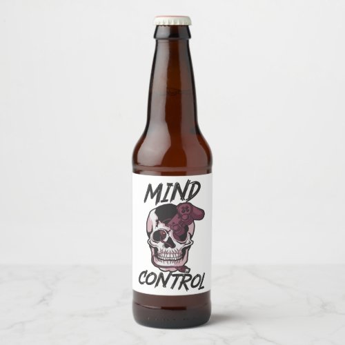 Mind control gaming design beer bottle label