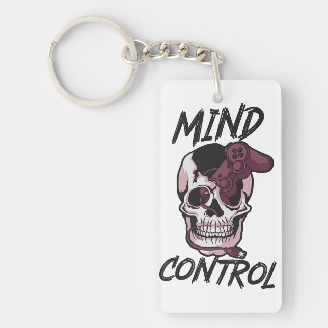 Mind control gaming design keychain (Front)