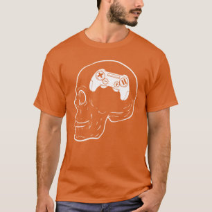 Mind Controller Skull Gaming Gamer Mens Boys Teens T-Shirt