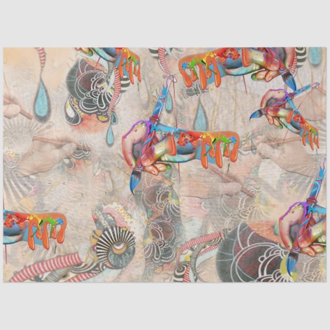 Mind Doodling repeat Tissue Paper (Front)