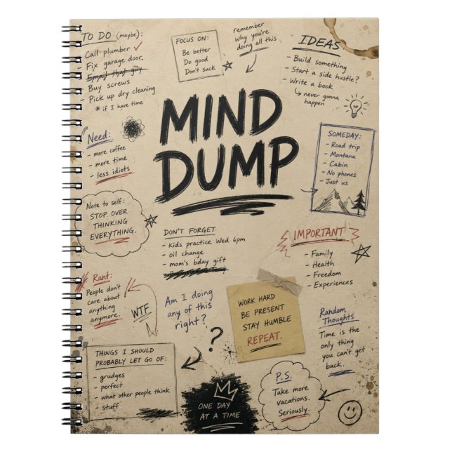 Mind Dump Mini Notebook (Front)