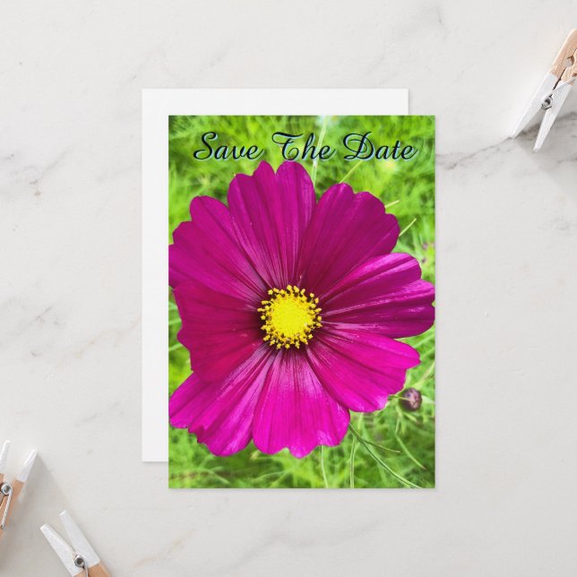 Mind Edition: Cosmos Save The Date Invitation (Front/Back In Situ)