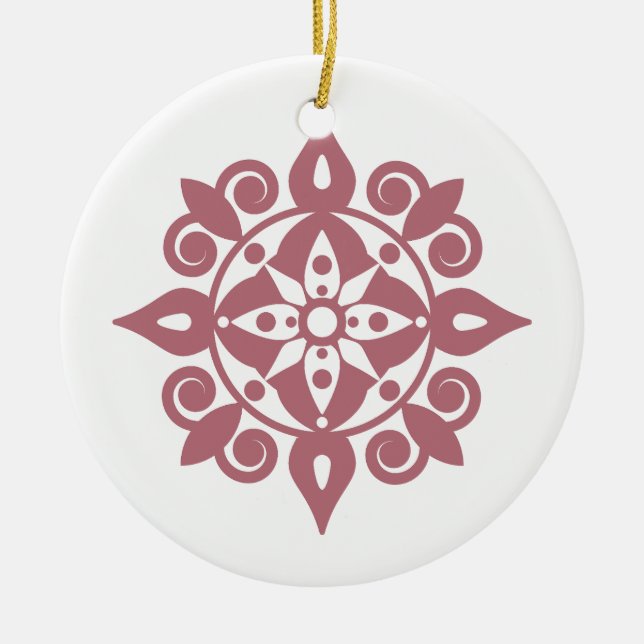 Mind fresh Mandala Design Ceramic Ornament (Front)