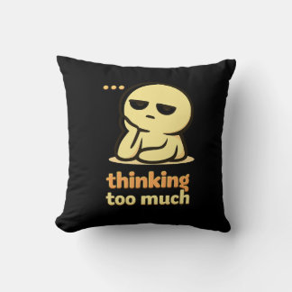 Mind Full Today – Cute Overthinking Throw Pillow