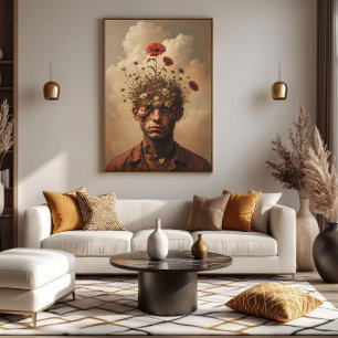 Mind Garden Surreal Portrait Canvas Print