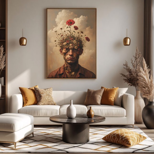 Mind Garden Surreal Portrait Canvas Print (Creator Uploaded)