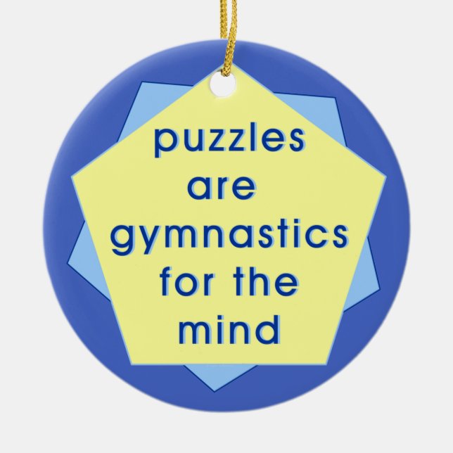 Mind Gymnastics Ceramic Ornament (Front)