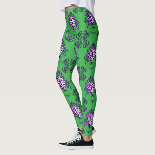 Mind Harmony – Ornamental Brain‑Heart Fusion Leggings
