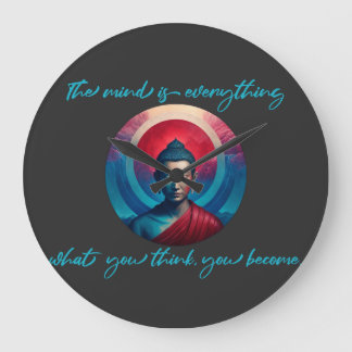 Mind is everything, what you think you become large clock