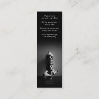 'Mind Labor' poetry bookmark Mini Business Card