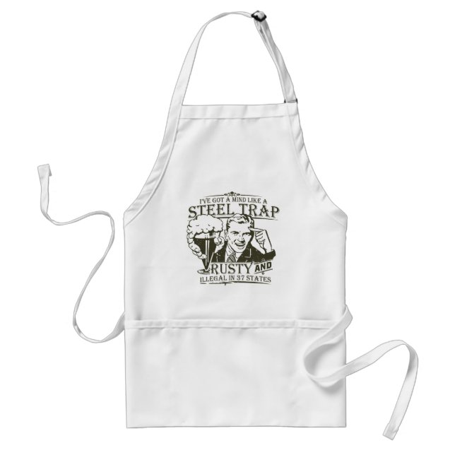 Mind like a Steel Trap Adult Apron (Front)