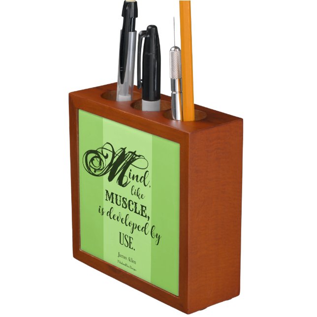 "Mind Like Muscle" James Allen Desk Organizer (In Situ)