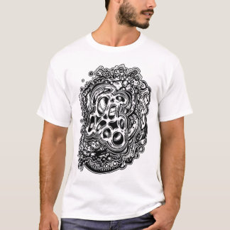Mind Melting Trippy Black and White Abstract T-Shirt