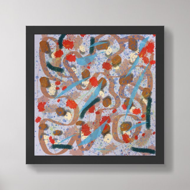 Mind Navigation - Abstract Digital Poster (Framed Front)