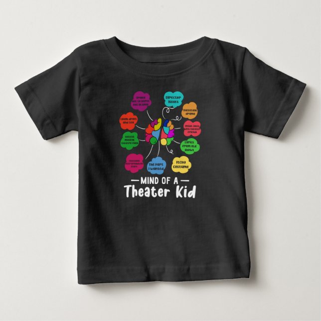 Mind of A Theater Kid Funny Musical Theater Actor Baby T-Shirt (Front)