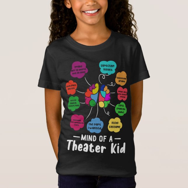 Mind of A Theater Kid Funny Musical Theater Actor T-Shirt (Front)