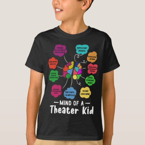 Mind of A Theater Kid Funny Musical Theater Actor T_Shirt