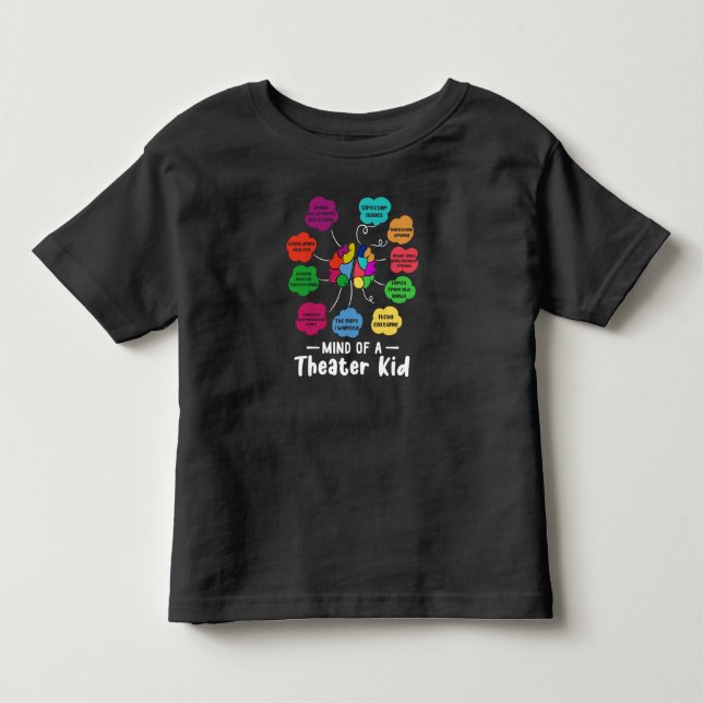 Mind of A Theater Kid Funny Musical Theater Actor Toddler T-shirt (Front)