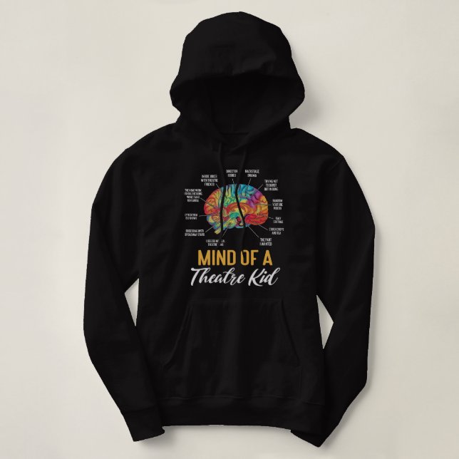 Mind of an Theater Kid Actress Broadway Musical Th Hoodie (Design Front)