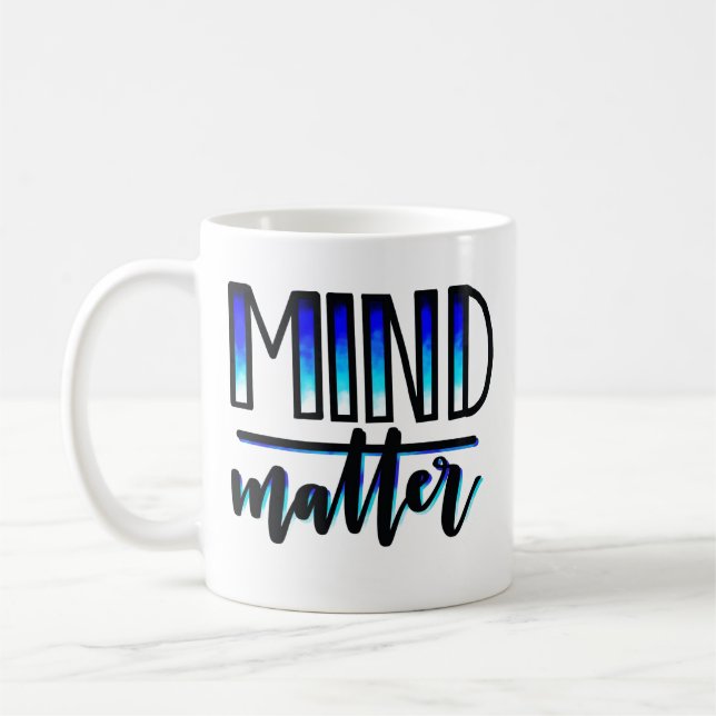 Mind Over Matter - Black and Blue Mug (Left)