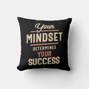 Mind Over Matter - Motivational Quote Design Throw Pillow