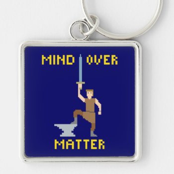 Mind Over Matter - Pixel Art - Keychain by LVMENES at Zazzle