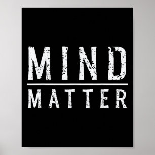 Mind Over Motivational Stoic Philosophy Quote Retr Poster