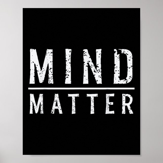 Mind Over Motivational Stoic Philosophy Quote Retr Poster (Front)