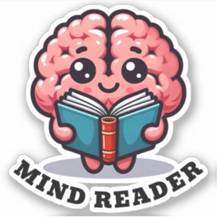 Mind Reader Funny Pun Sticker