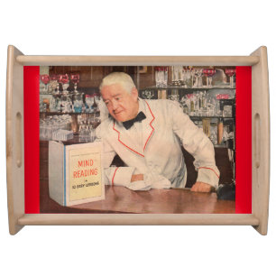 mind-reading at the bar serving tray