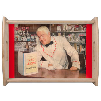 mind-reading at the bar serving tray