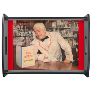 mind-reading at the bar serving tray