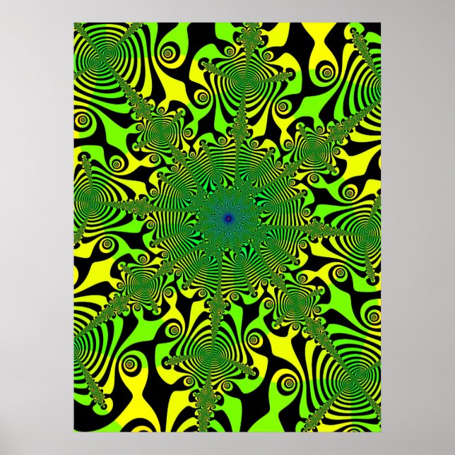 Mind Spinner in Green and Yellow Poster (Front)