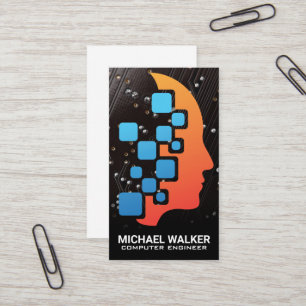 Mind Tech Logo   Circuit Board  Business Card